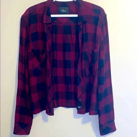 Rails, red and black checkered, button-down size small - Picture 1 of 6